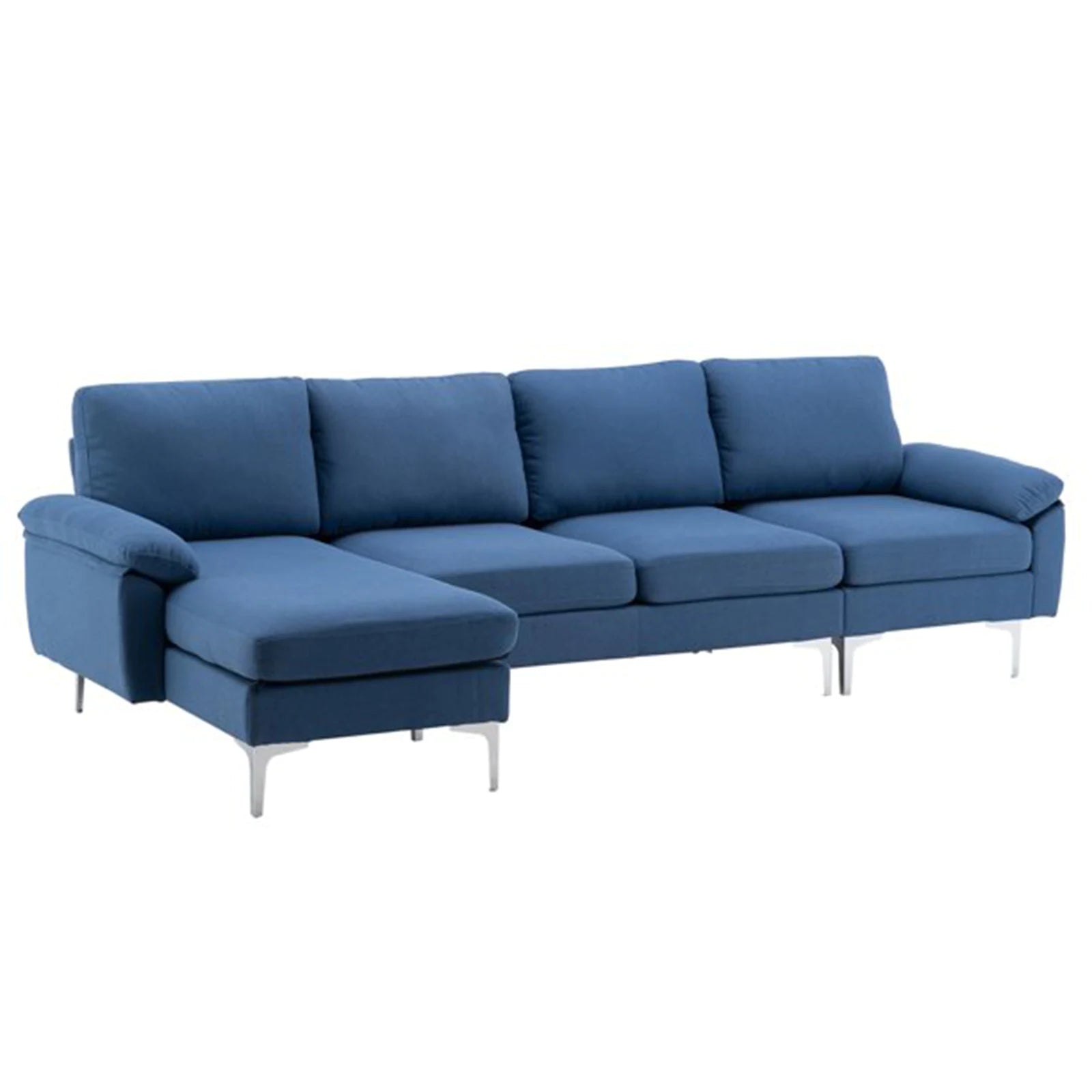 Fabric L Shaped Sectional Lounge Sofa with Chaise
