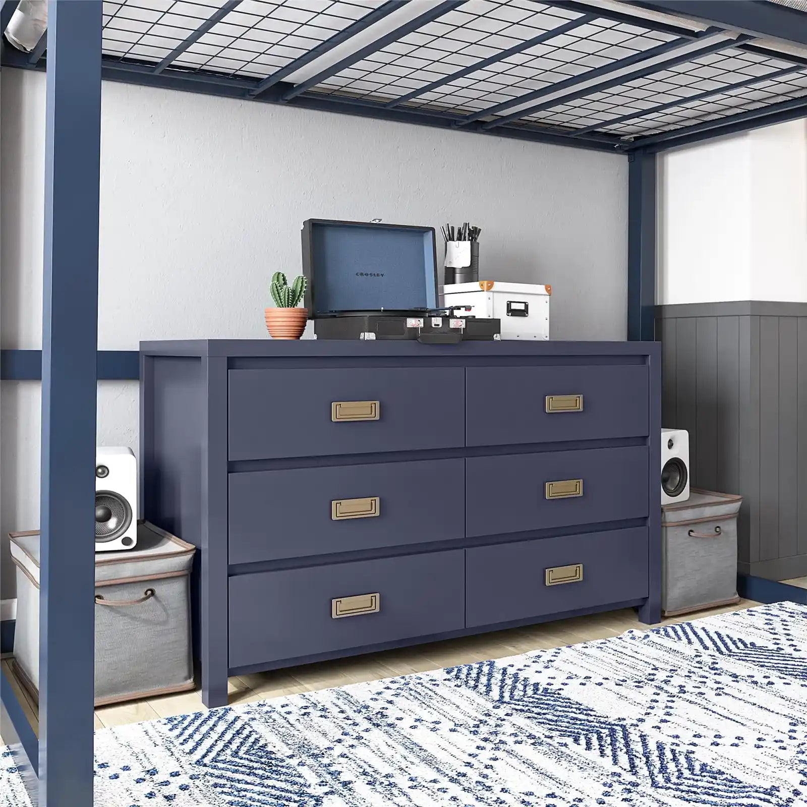 Modern 6 Drawers Dresser, 3 Color Options