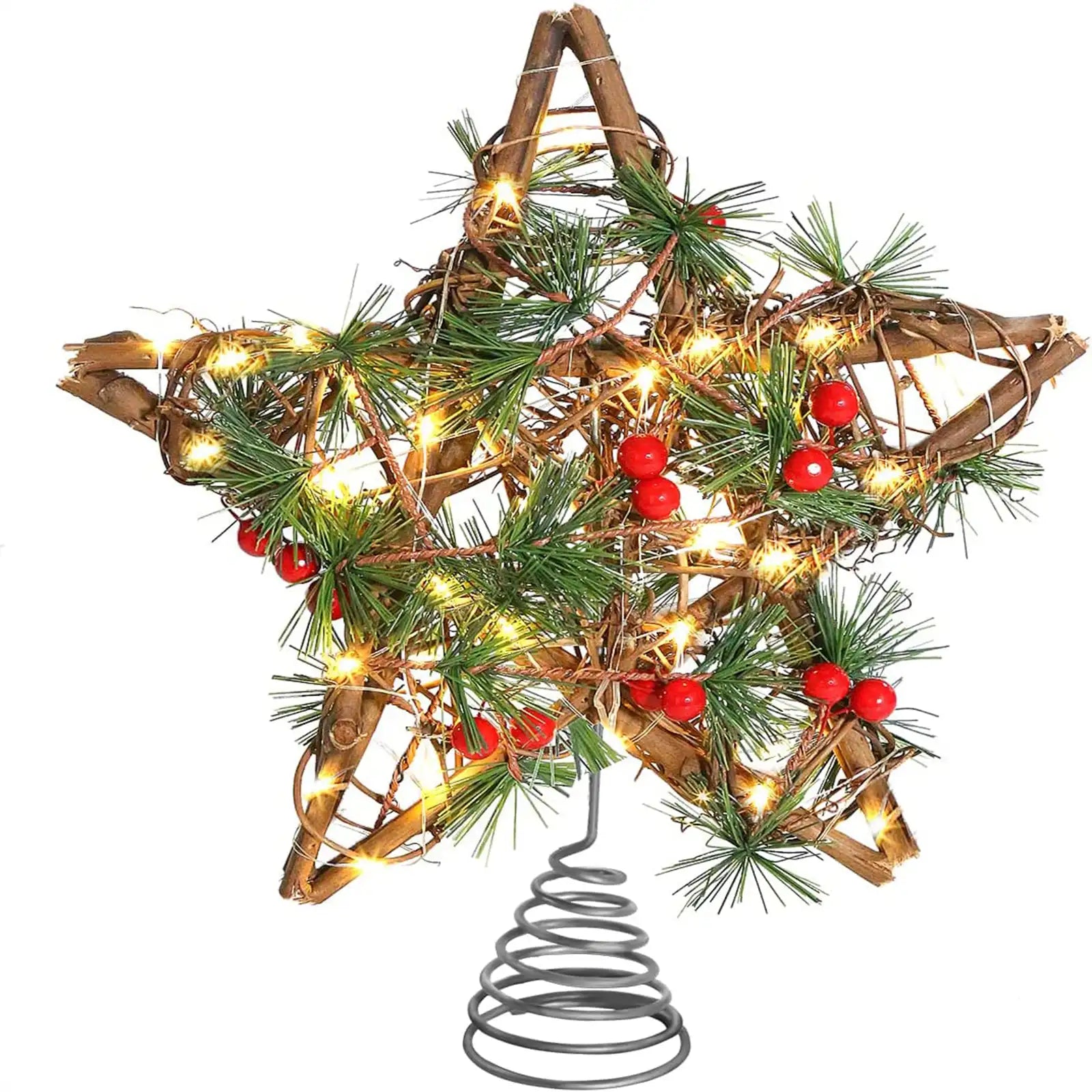 Christmas Star Tree Topper, with 30 Light Twinkle Star