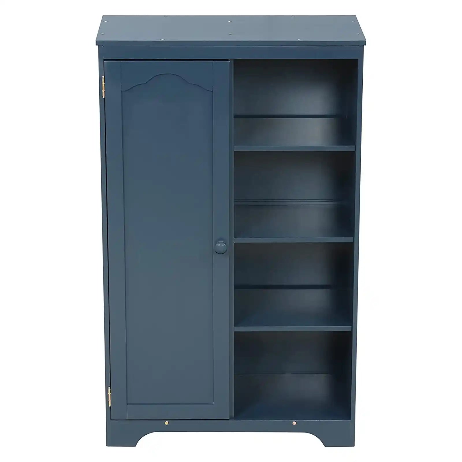 Wooden Armoire Dresser with Door Closet and 4 Tier Shelves , Bedroom Storage Cabinet