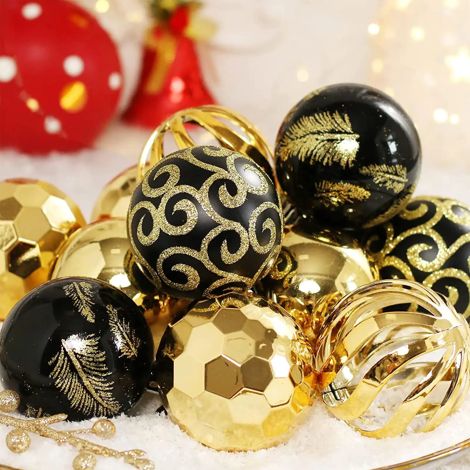 Los ornamentos del árbol de navidad, decoración de la bola de la Navidad 30ct fijaron 2,36" 