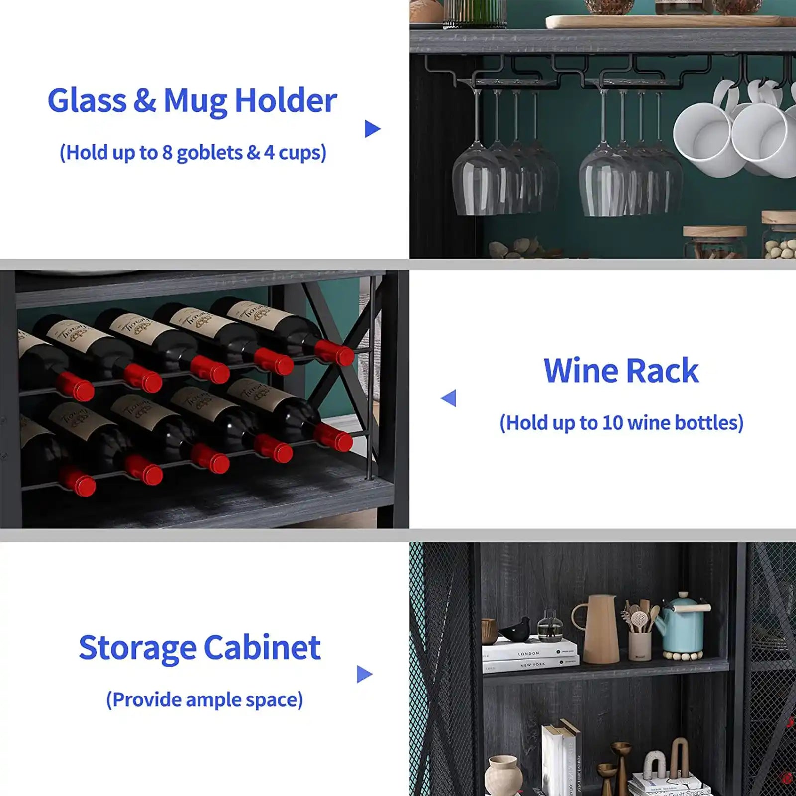 Freestanding Wine Bar Cabinet