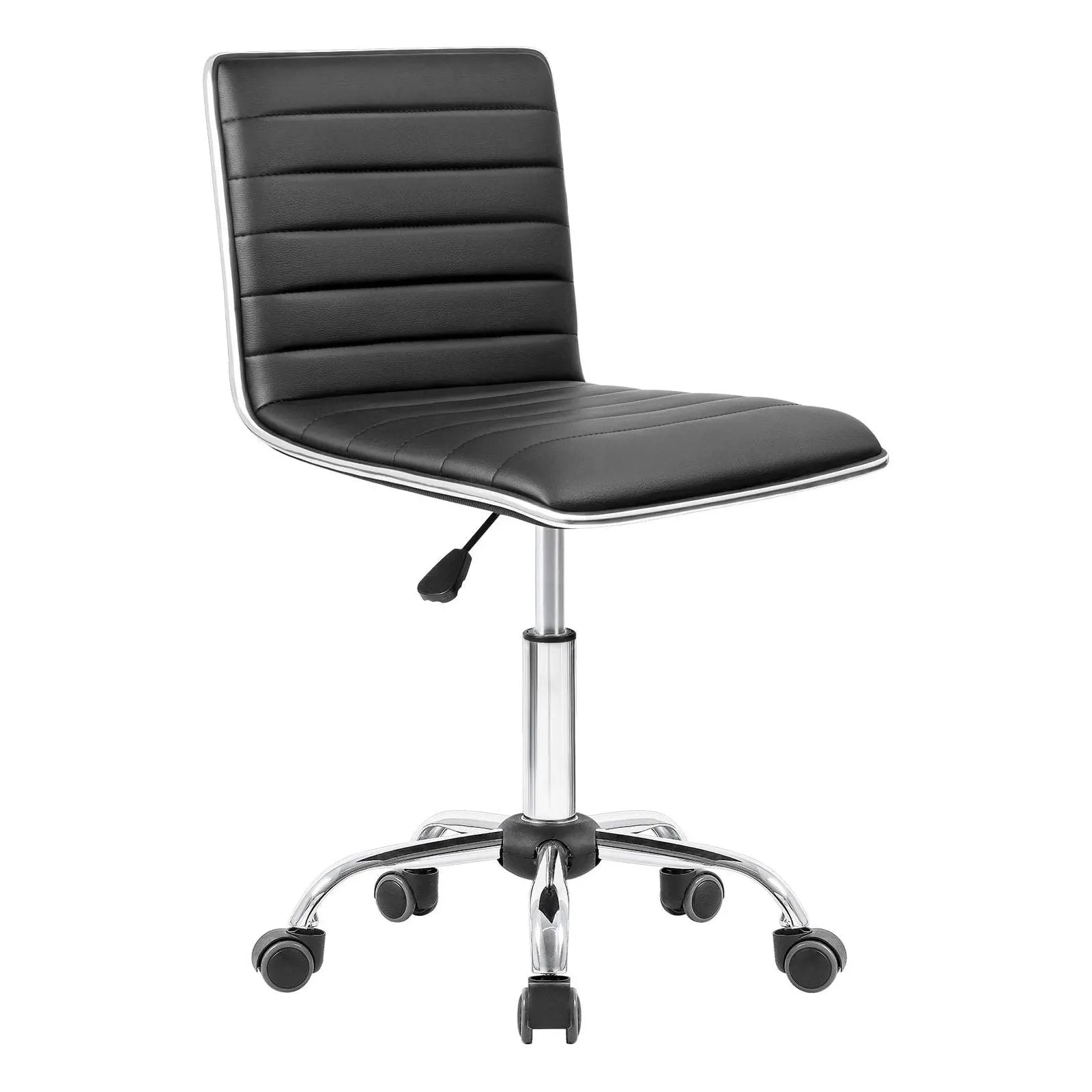 Faux Leather Mid Back Task Chair Swivel Office Desk Chair