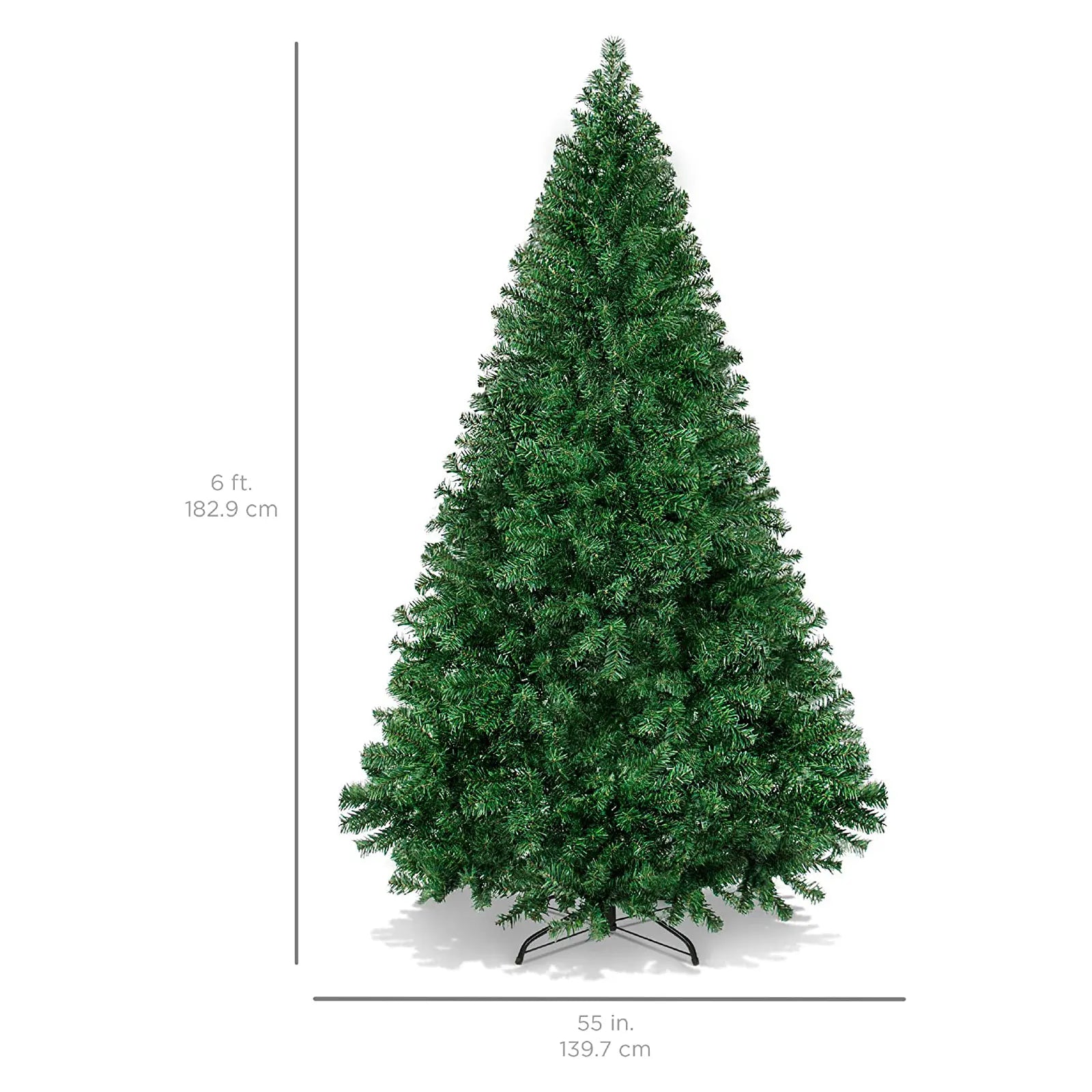 Products 6ft Premium Hinged Artificial Holiday Christmas Tree for Home, Office, Party Decoration