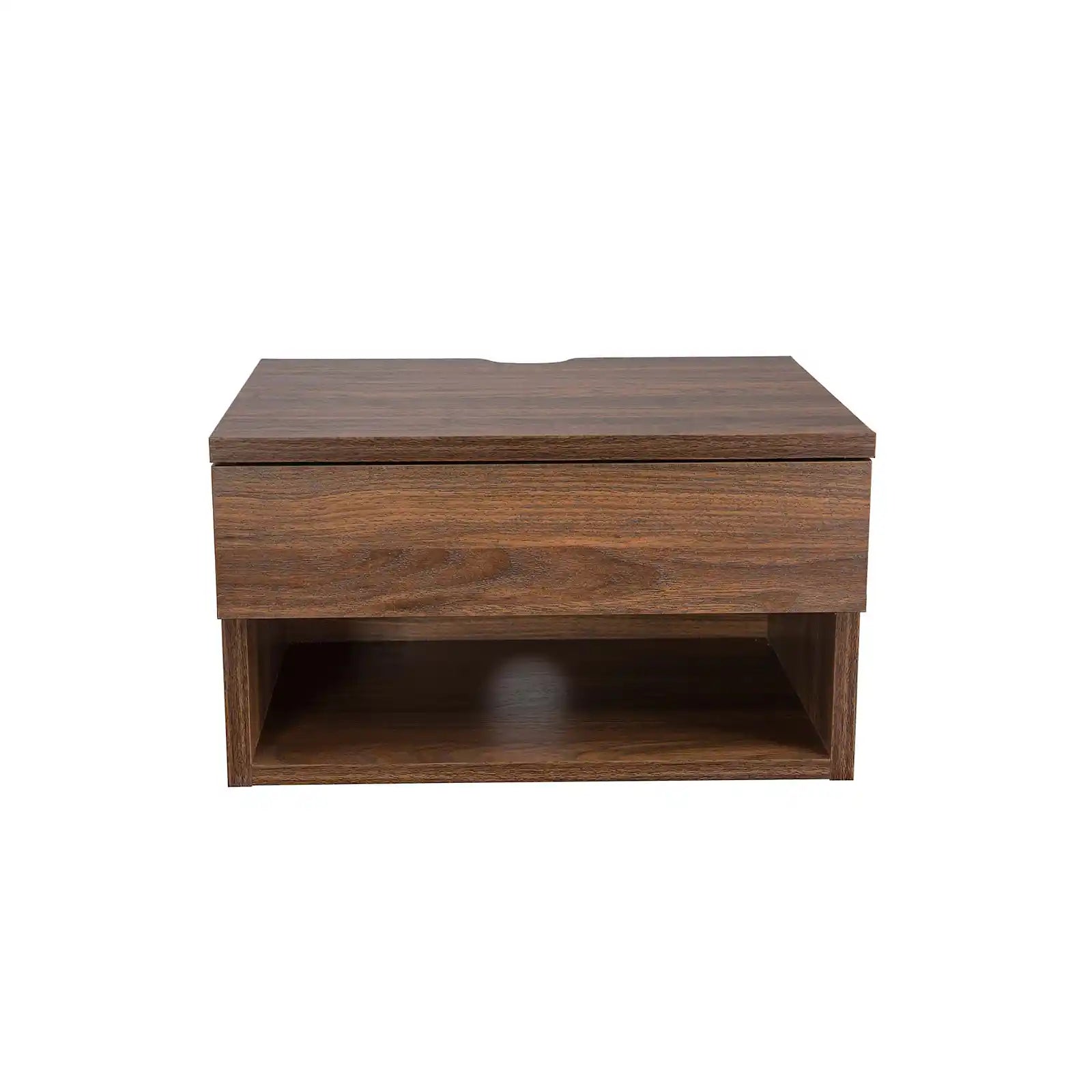 Modern Boho Wood Floating Nightstand with Storage Drawer for Bedroom