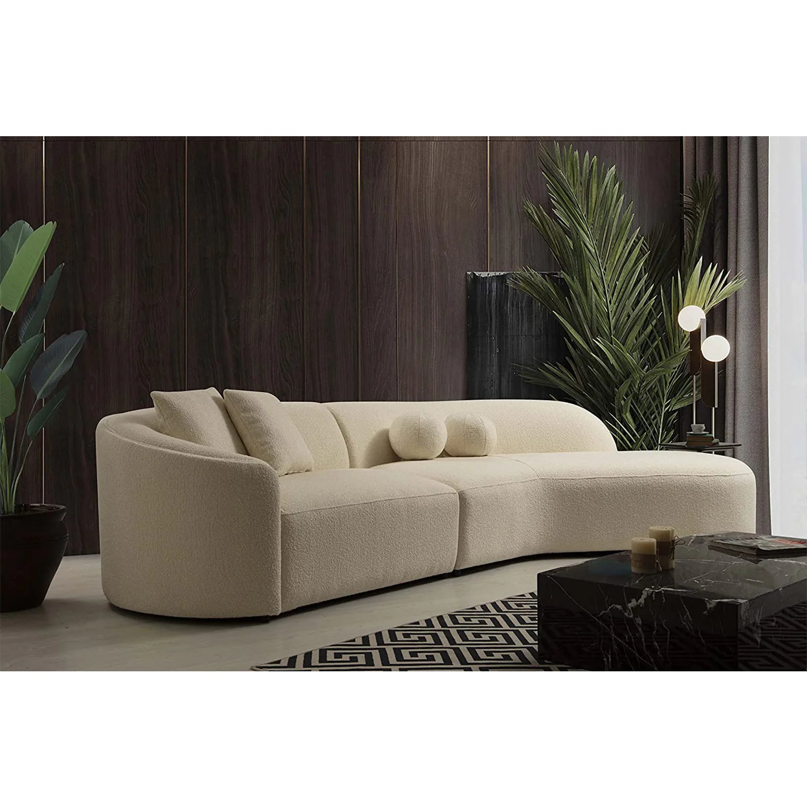 Curved Luxury Modern Sectional Lounge Chaise