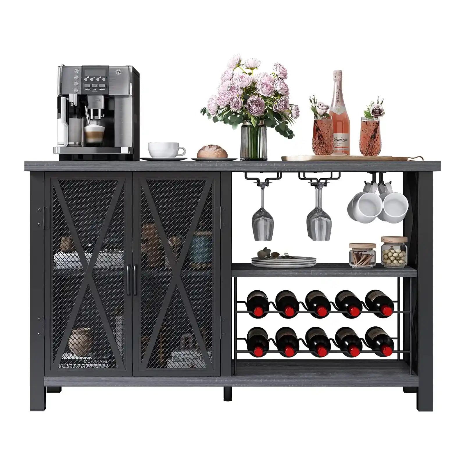 Freestanding Wine Bar Cabinet