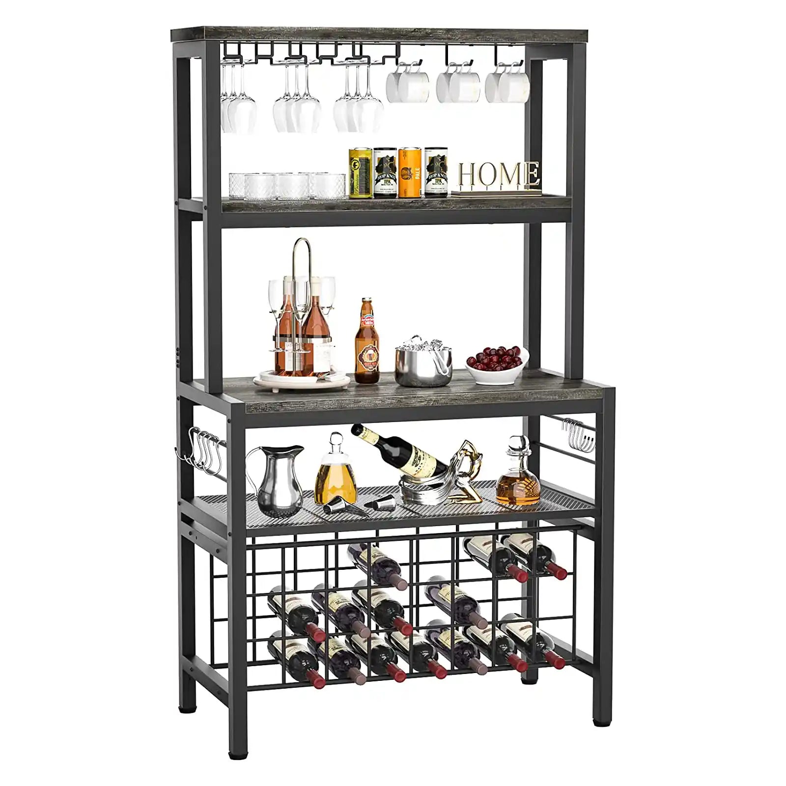 Mueble botellero comoda con estante madera bar bufet para 8 botellas de  vino
